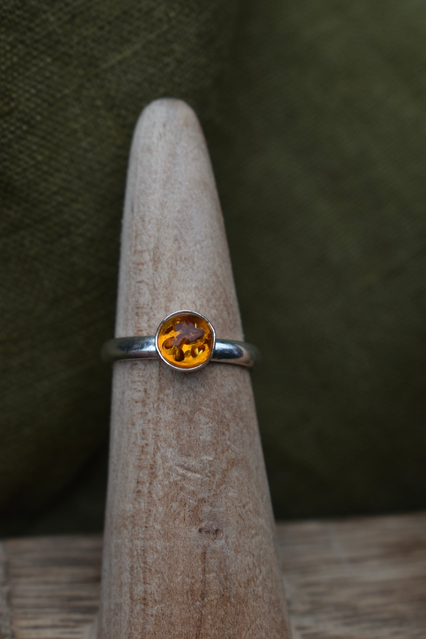 Baltic Amber Gemmy Ring Size 5.5