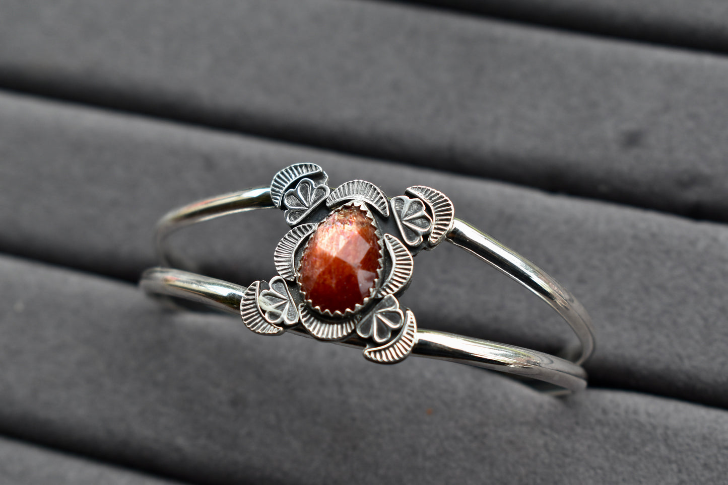 Madras Sunstone Silver Cuff