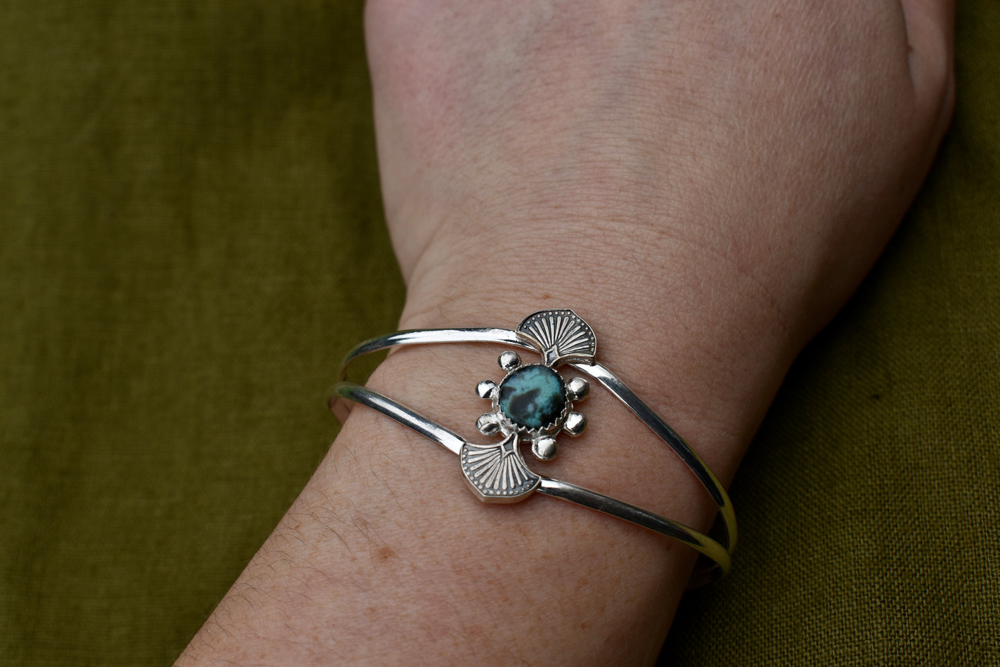 Turquoise Stamped Cuff