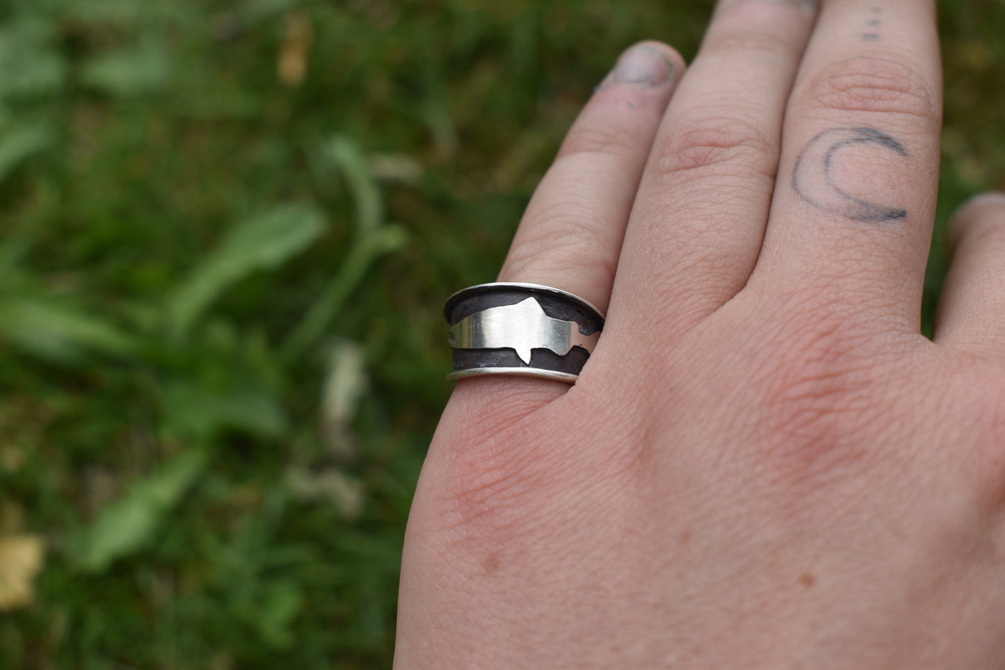Adjustable Salmon Ring Sizes 6.5-7.5