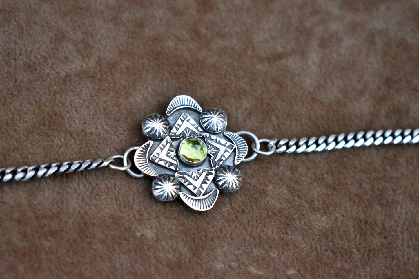 Preorder Peridot Stamped Choker