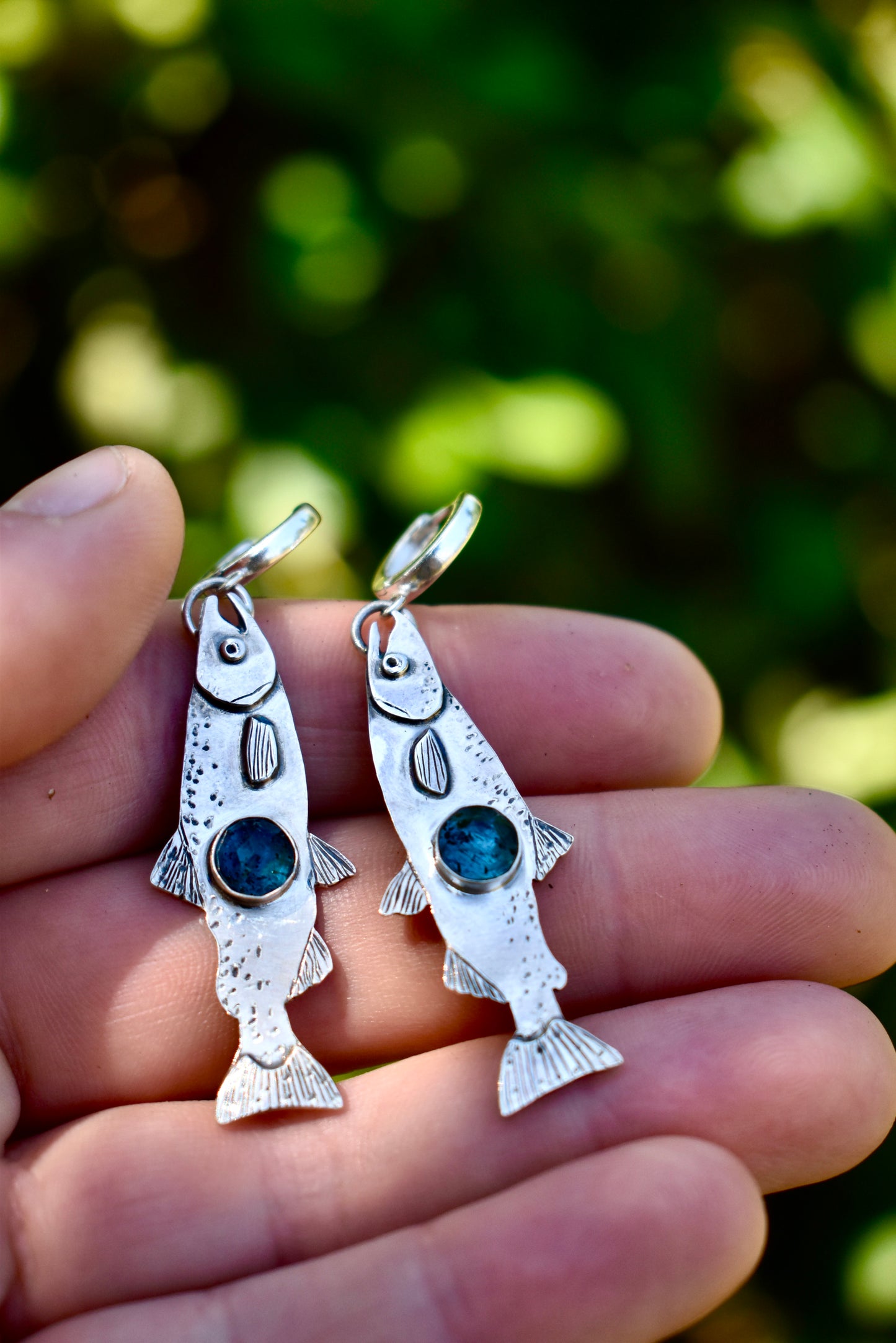 MTO Salmon Earrings with Kyanite