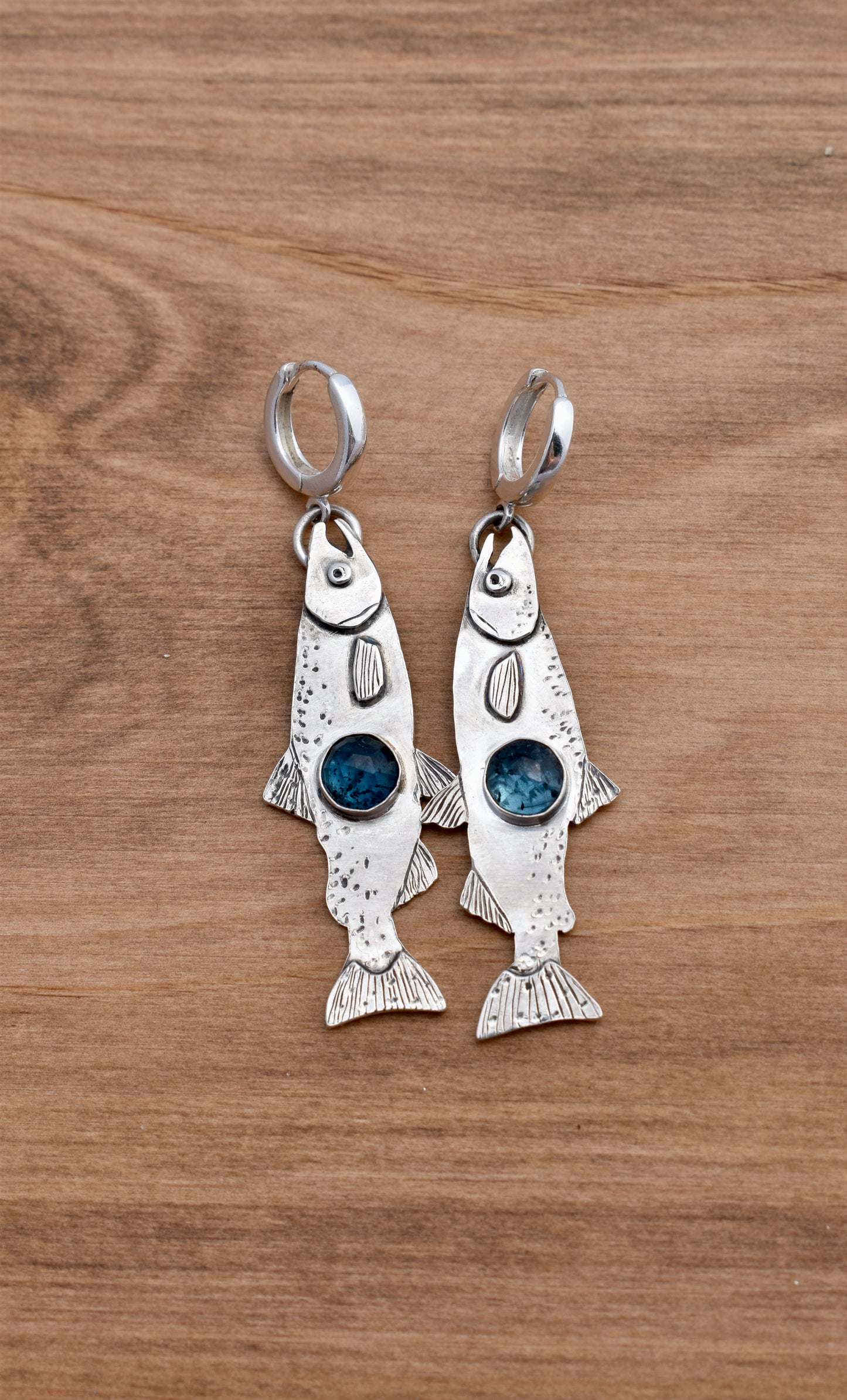 MTO Salmon Earrings with Kyanite