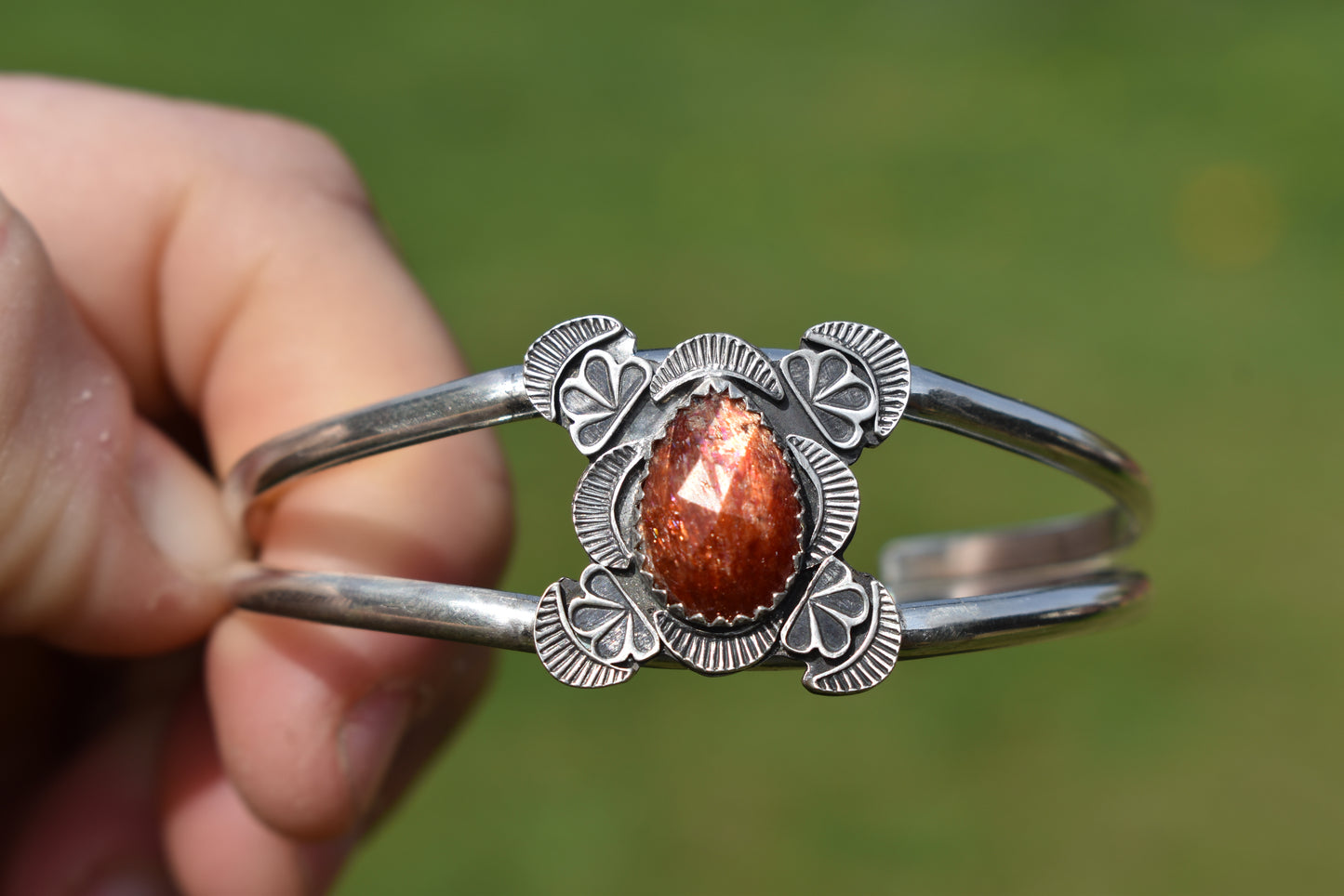 Madras Sunstone Silver Cuff