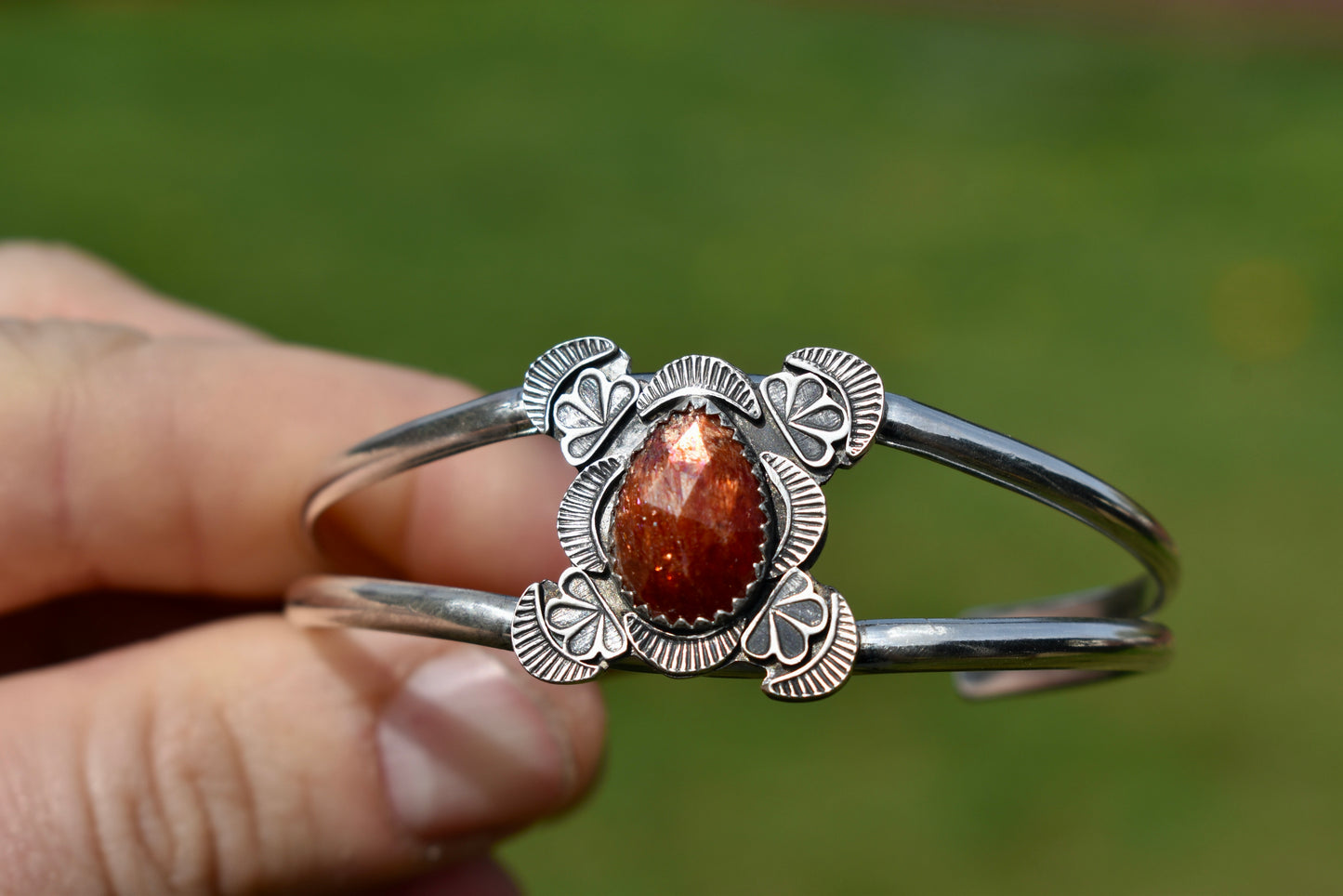 Madras Sunstone Silver Cuff