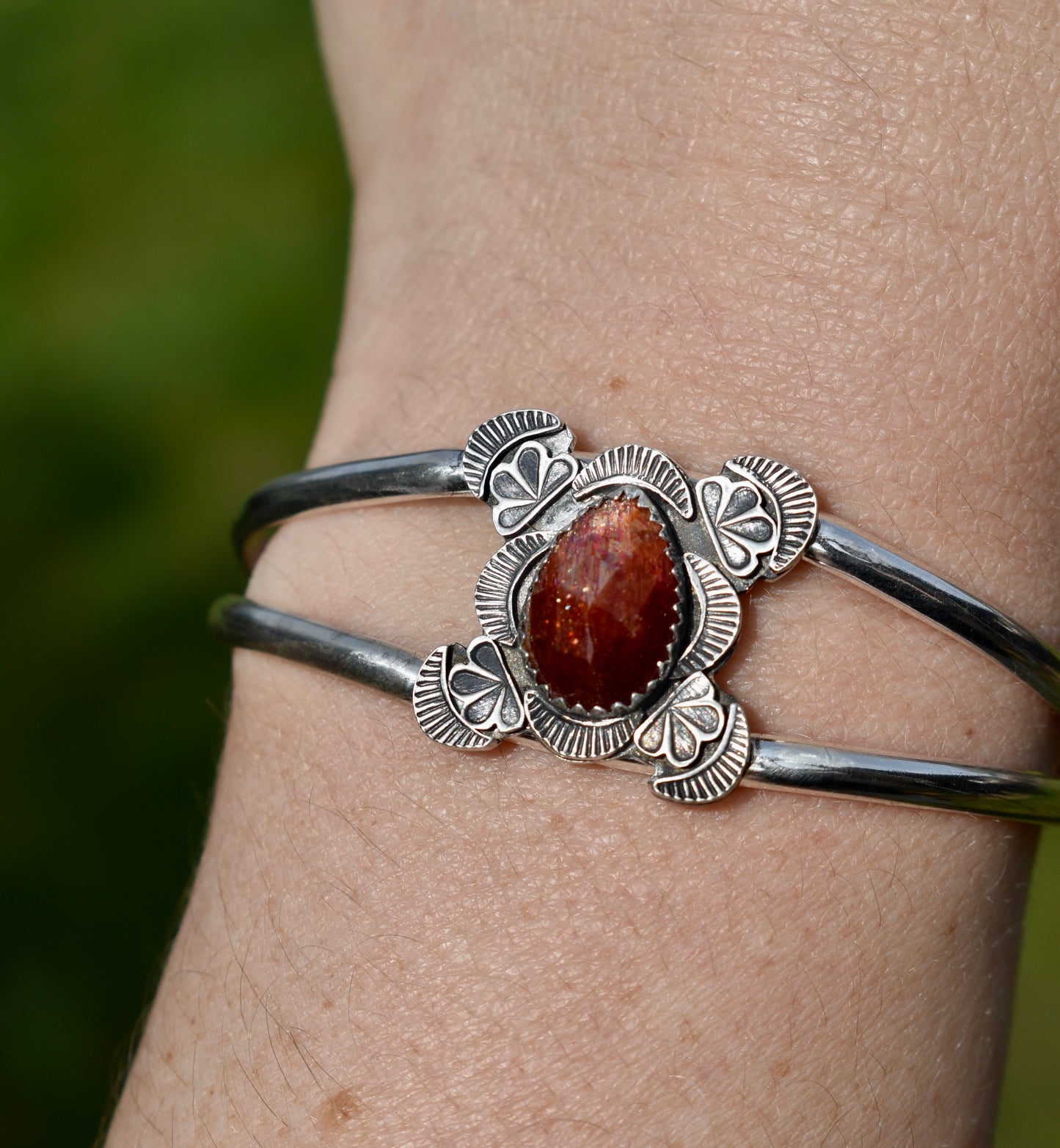 Madras Sunstone Silver Cuff