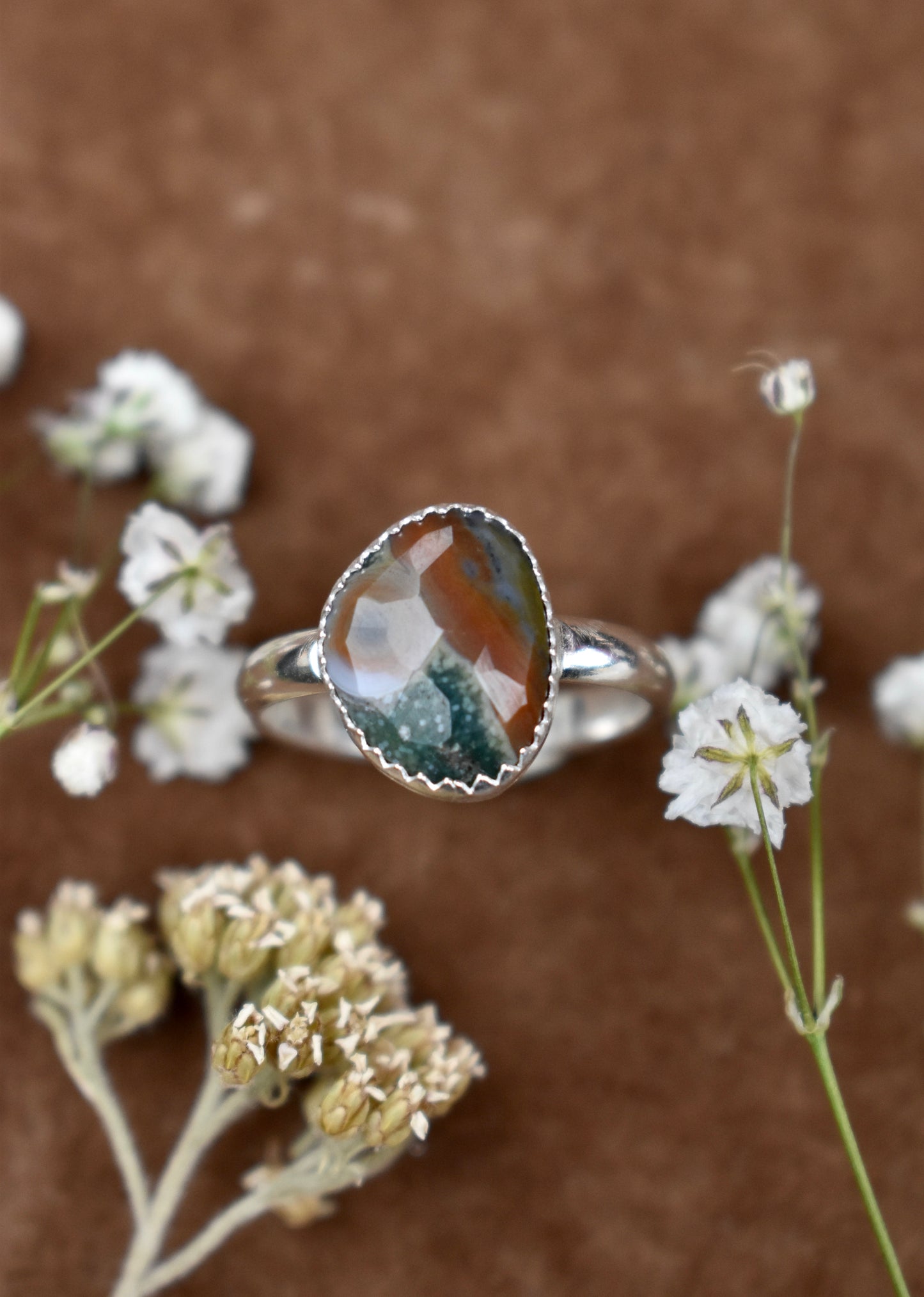 Ocean Jasper Ring Size 8.5