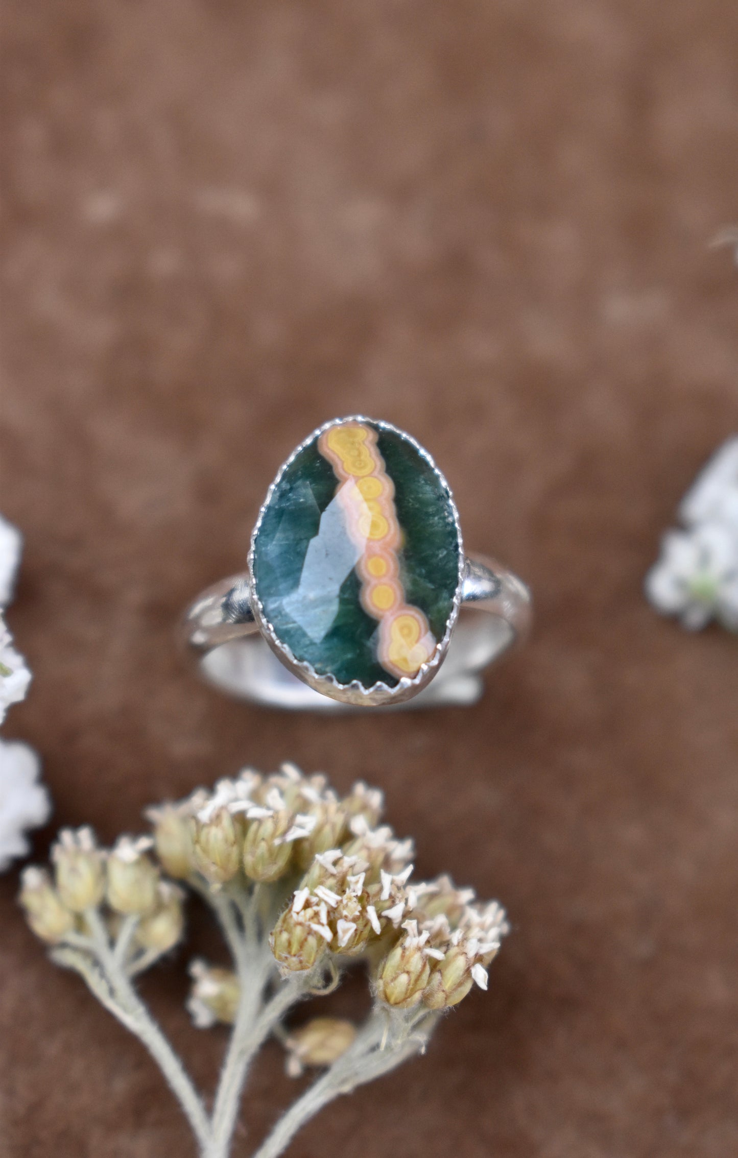 Ocean Jasper Ring Size 4.5