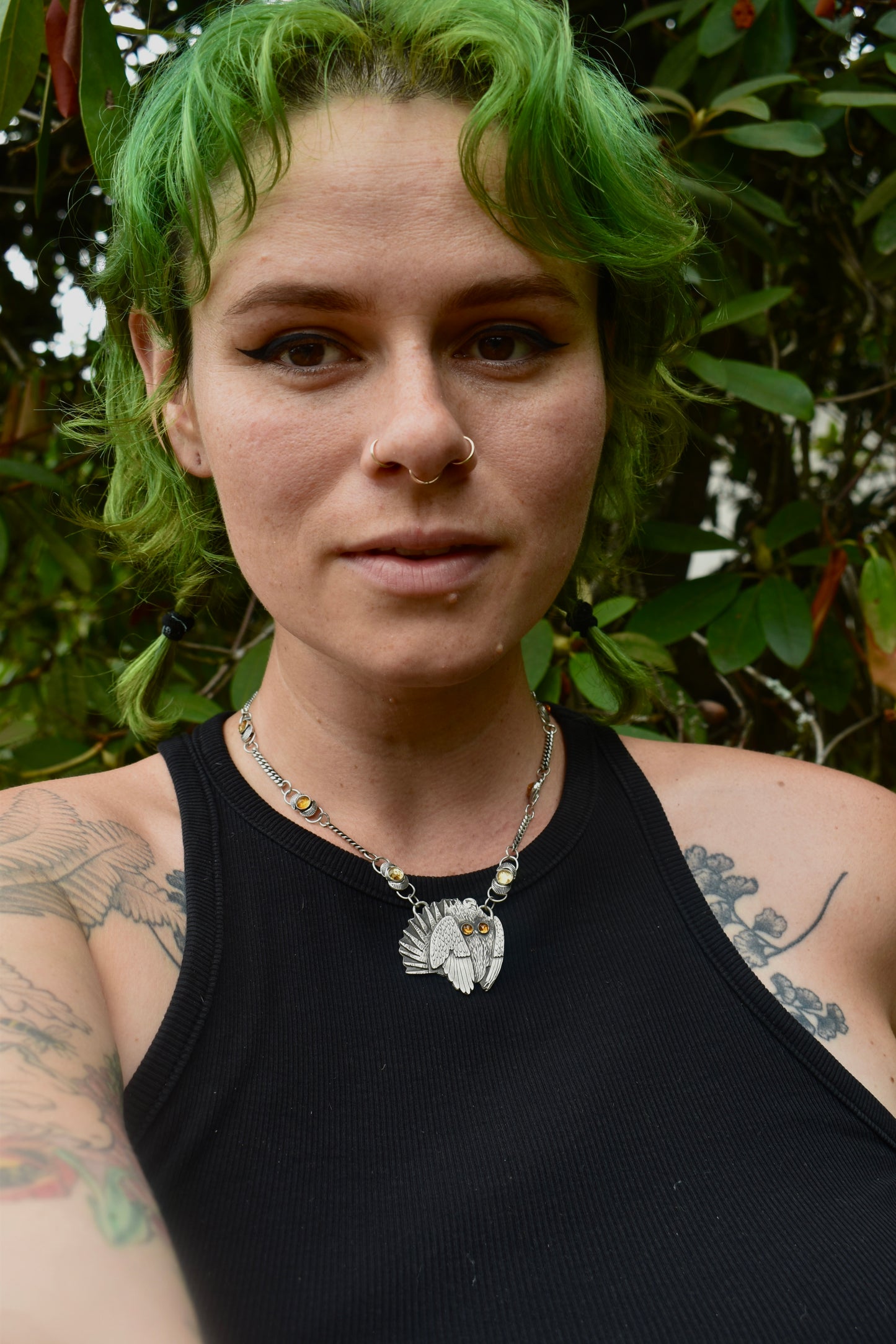 Citrine Lover's Sage Grouse Statement Necklace