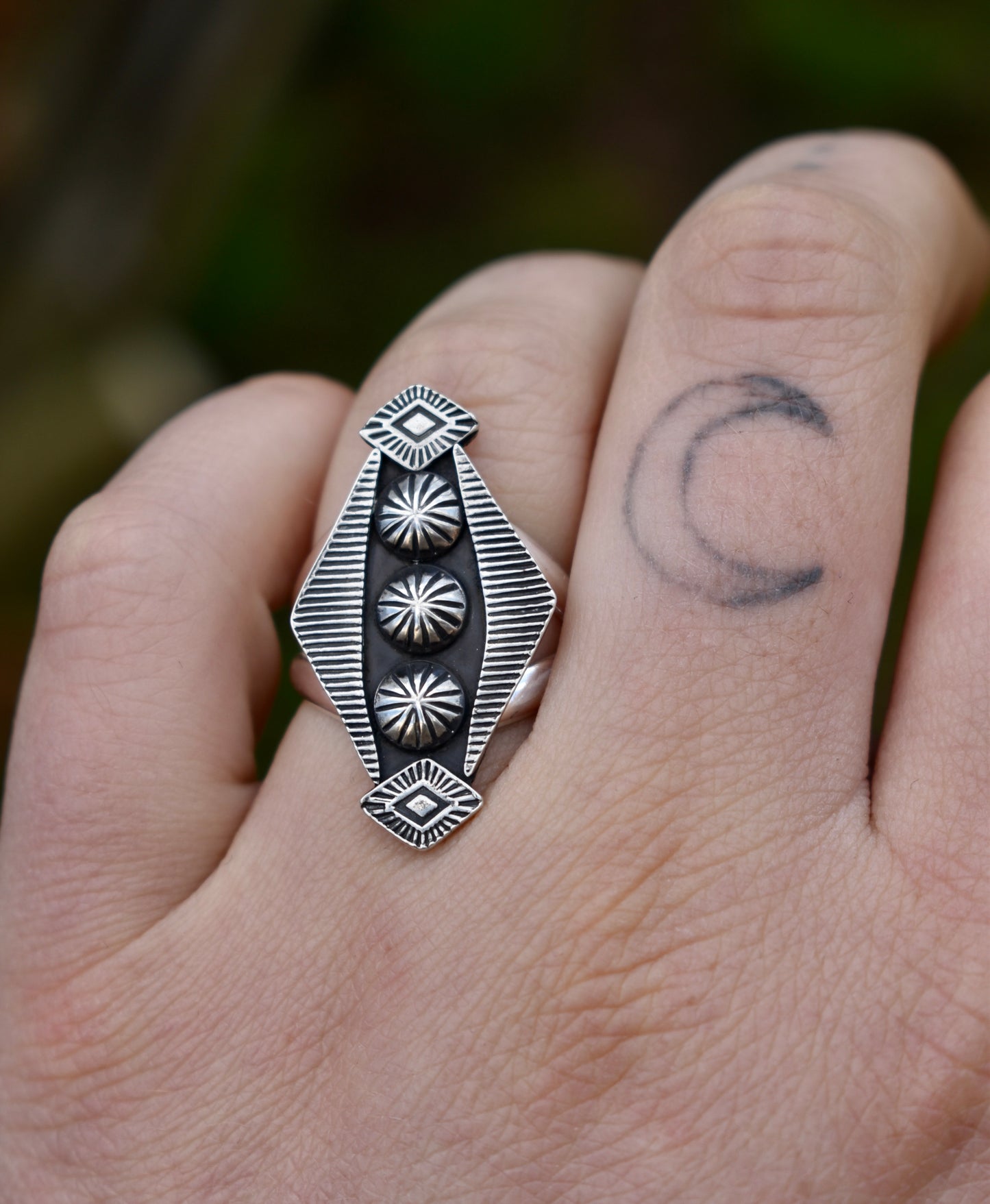 Triple Stamped Ring Size 8.5