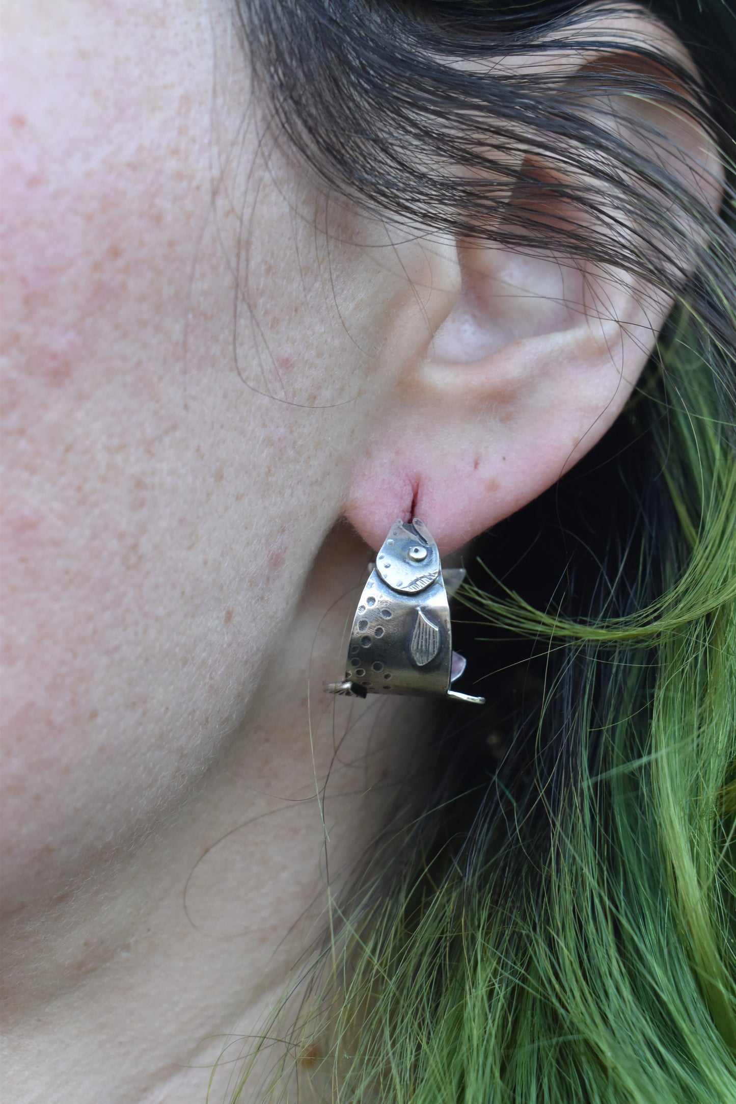 Made to Order: Little Silver Salmon Hoops