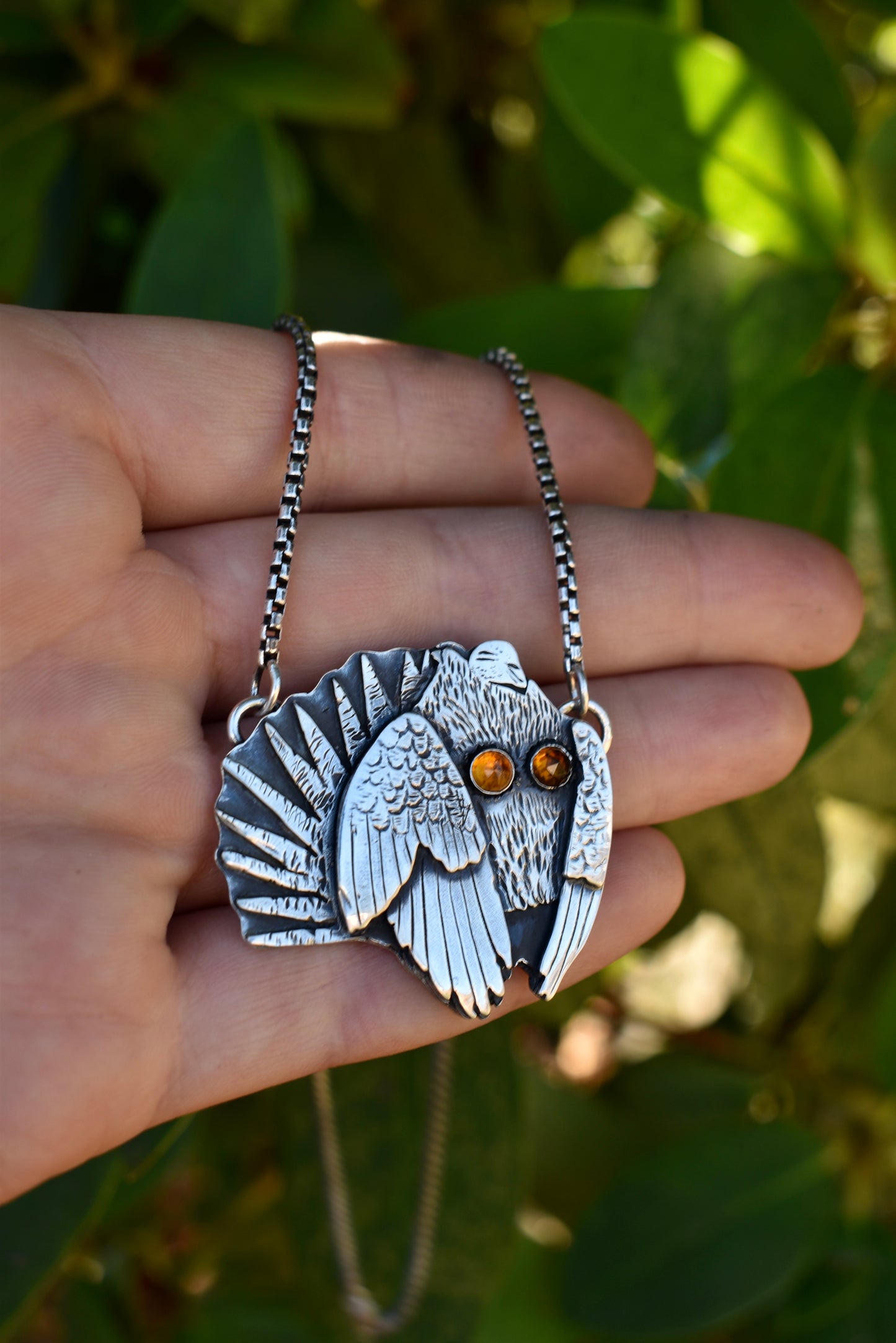 Sage Grouse Pendant with Citrine