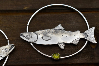 Made to Order: Salmon Ear Weights with Peridot