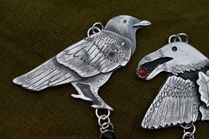 Made to Order: Crow Pendant with Black Onyx