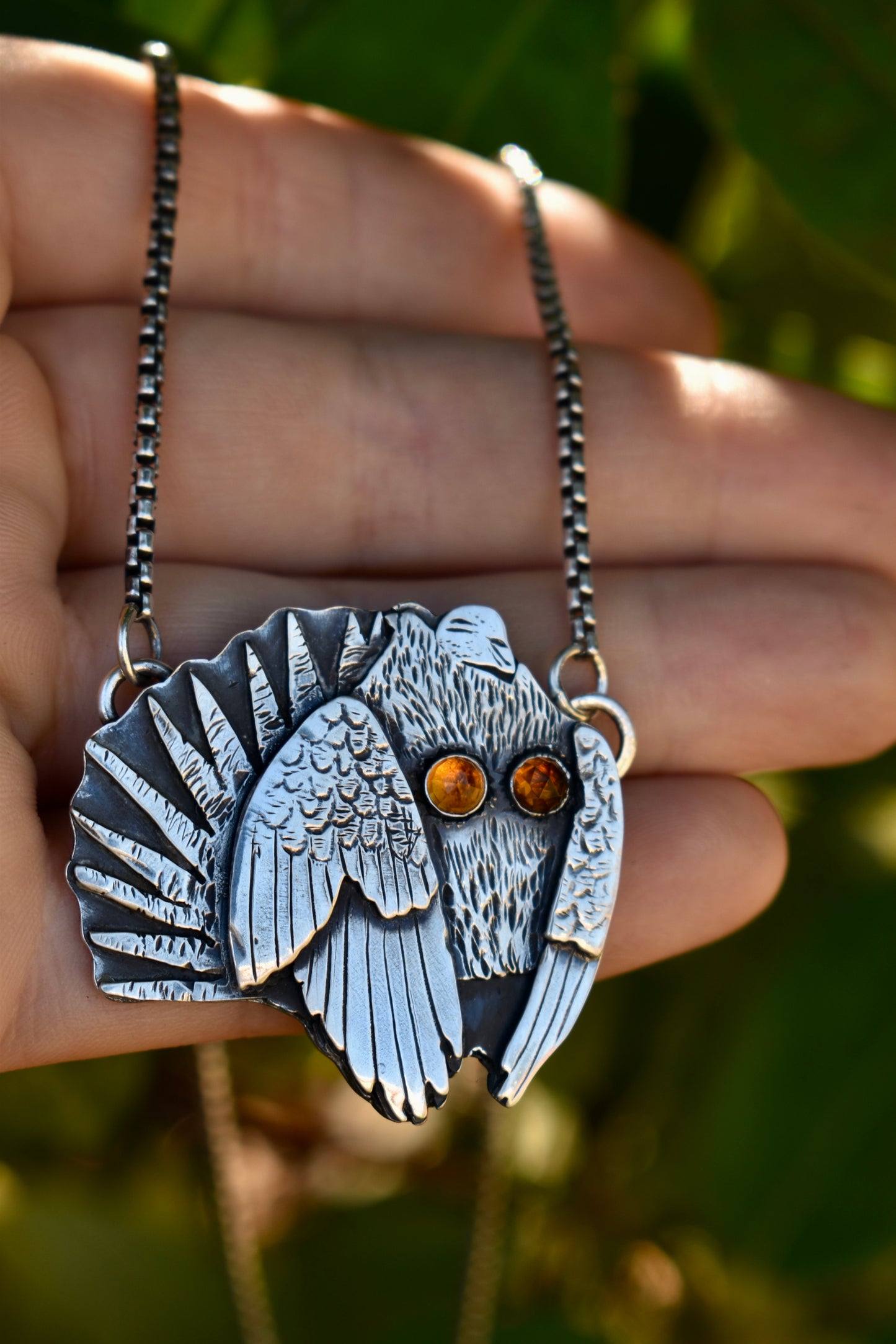Sage Grouse Pendant with Citrine