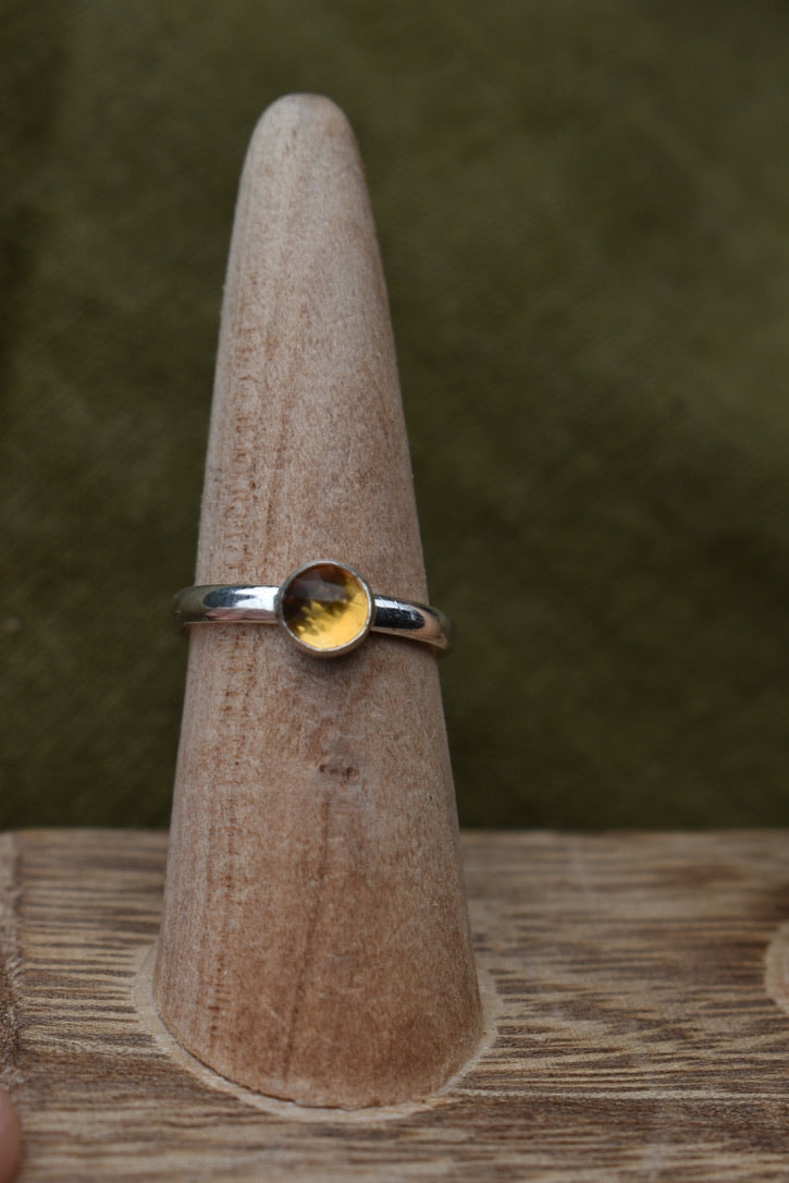 Citrine Gemmy Ring Size 7.75