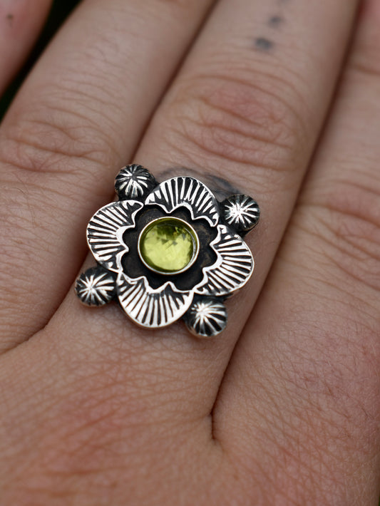 Peridot Gemmy Ring Finished in Your Size