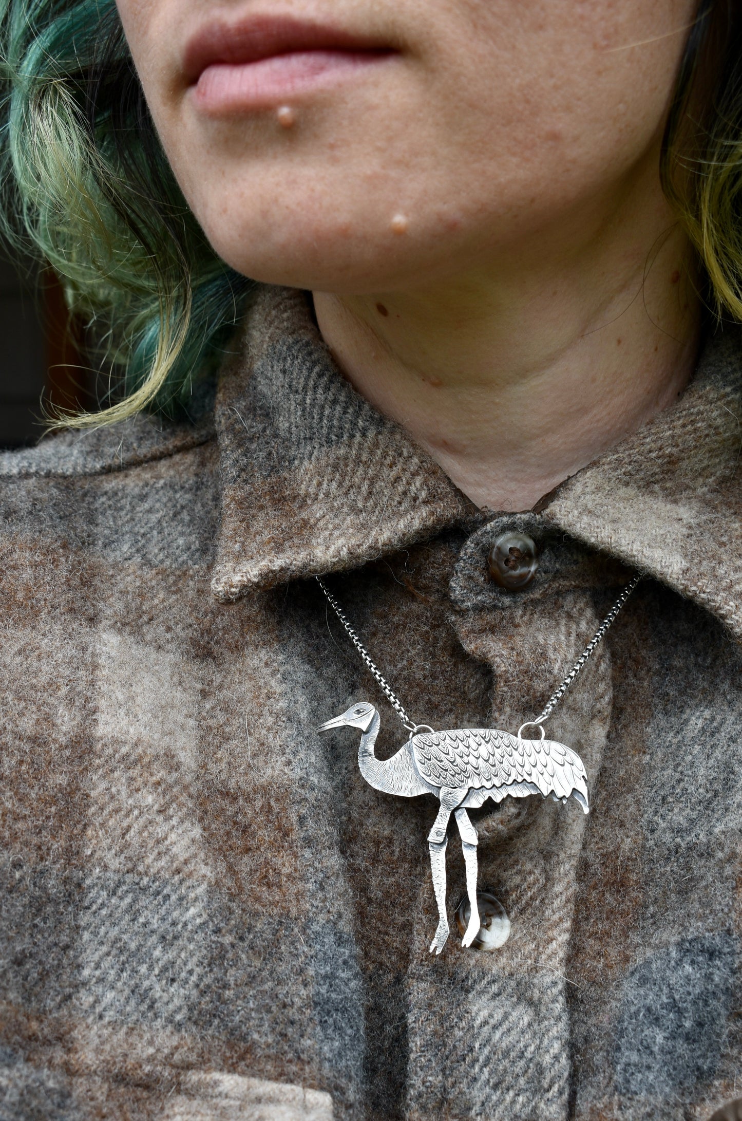 Sandhill Crane Kinetic Pendant