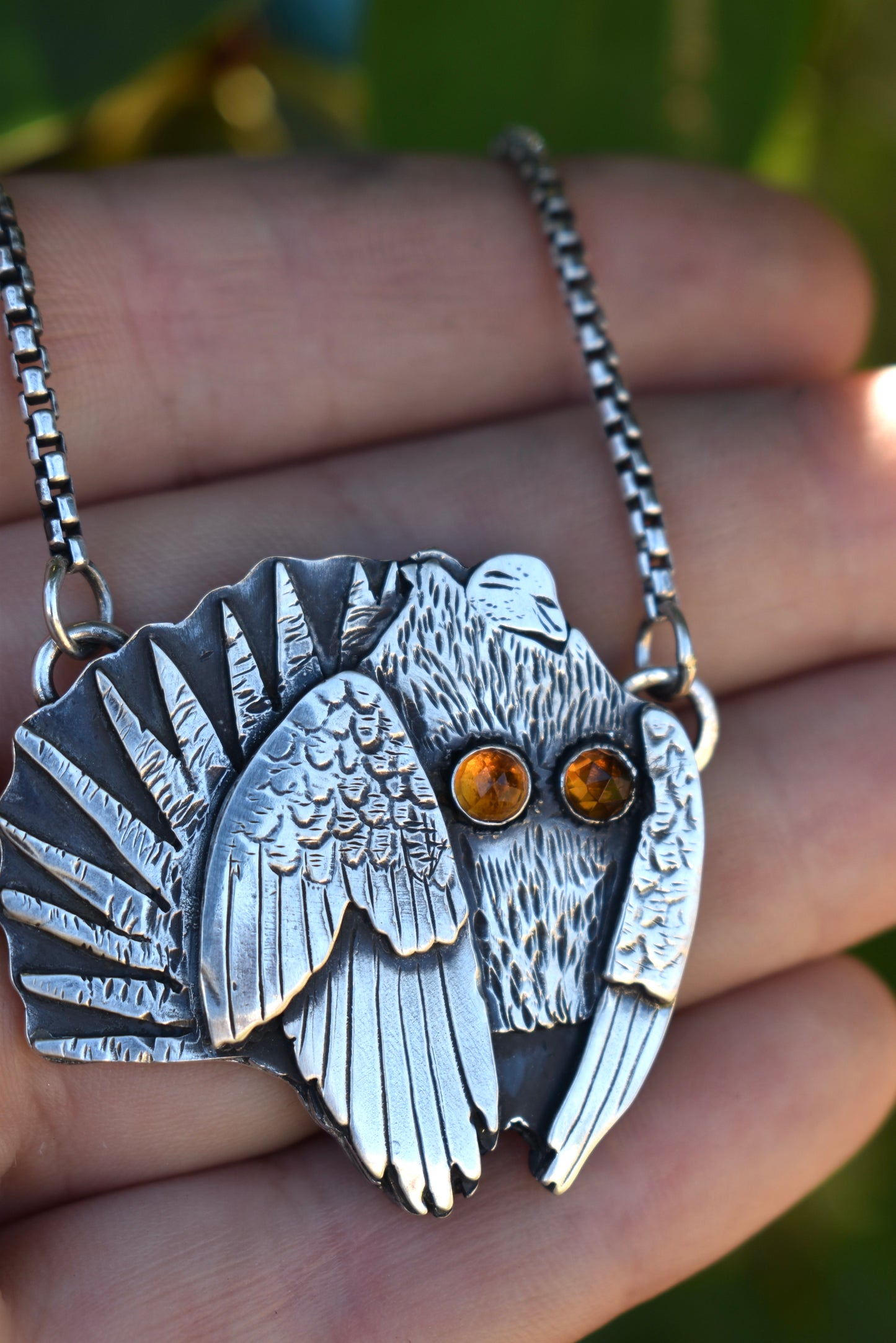 Sage Grouse Pendant with Citrine