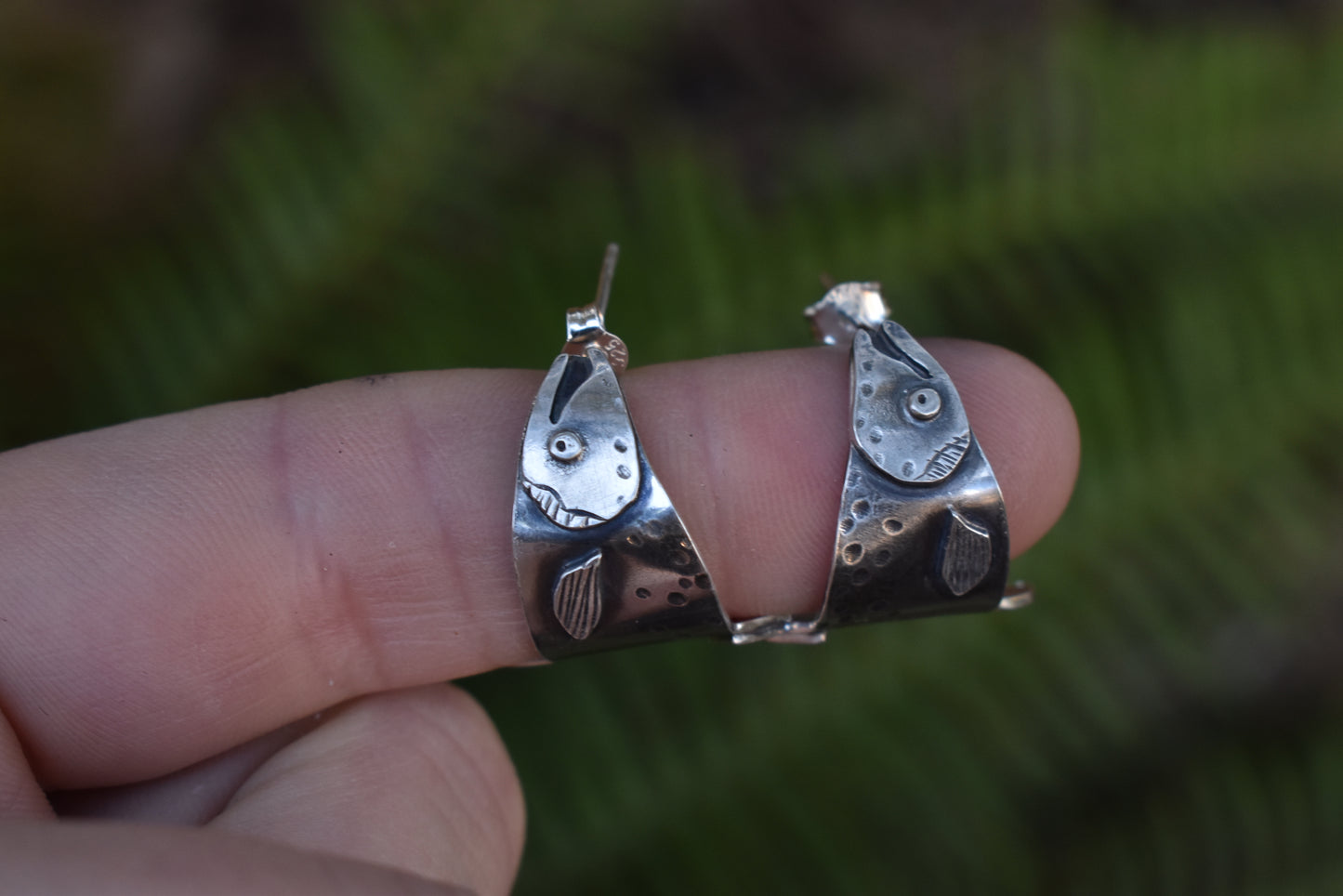 Made to Order: Little Silver Salmon Hoops