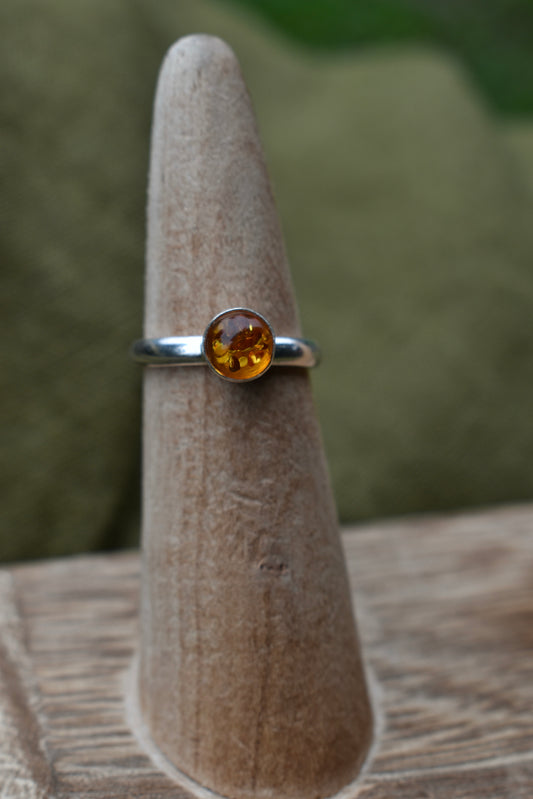 Baltic Amber Gemmy Ring Size 5.5