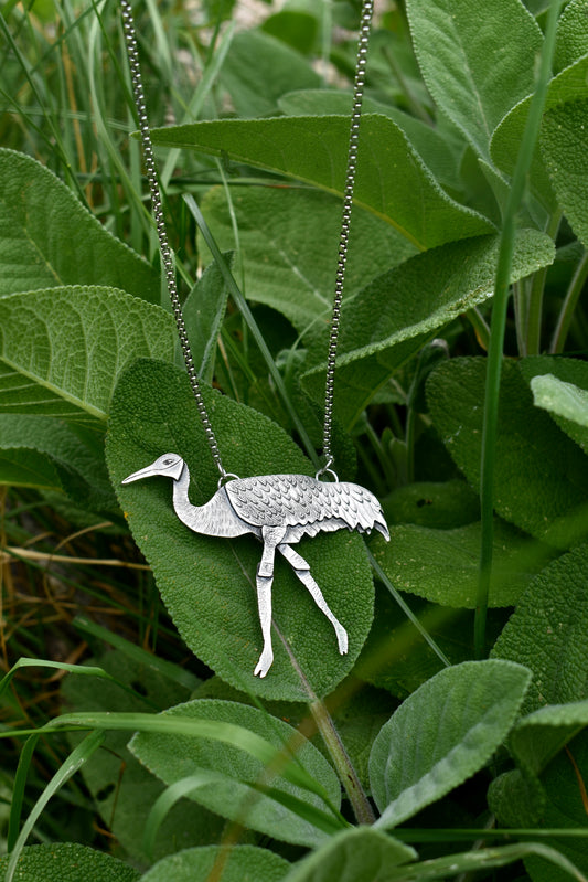 Sandhill Crane Kinetic Pendant