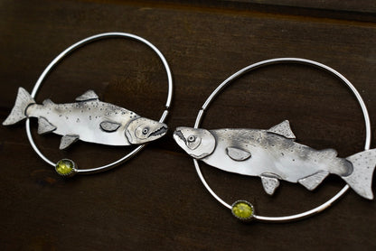 Made to Order: Salmon Ear Weights with Peridot