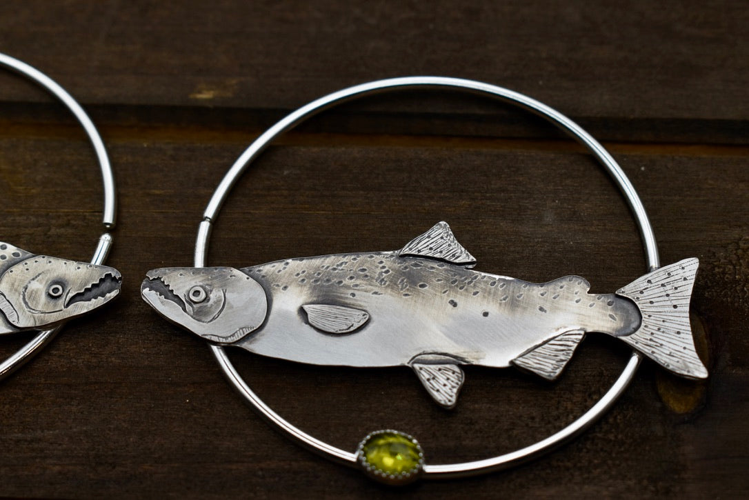 Made to Order: Salmon Ear Weights with Peridot
