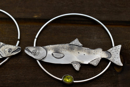 Made to Order: Salmon Ear Weights with Peridot