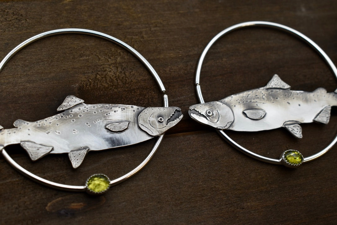 Made to Order: Salmon Ear Weights with Peridot