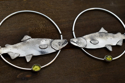 Made to Order: Salmon Ear Weights with Peridot