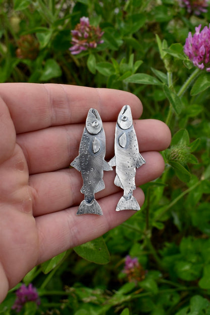 Salmon Stud Earrings