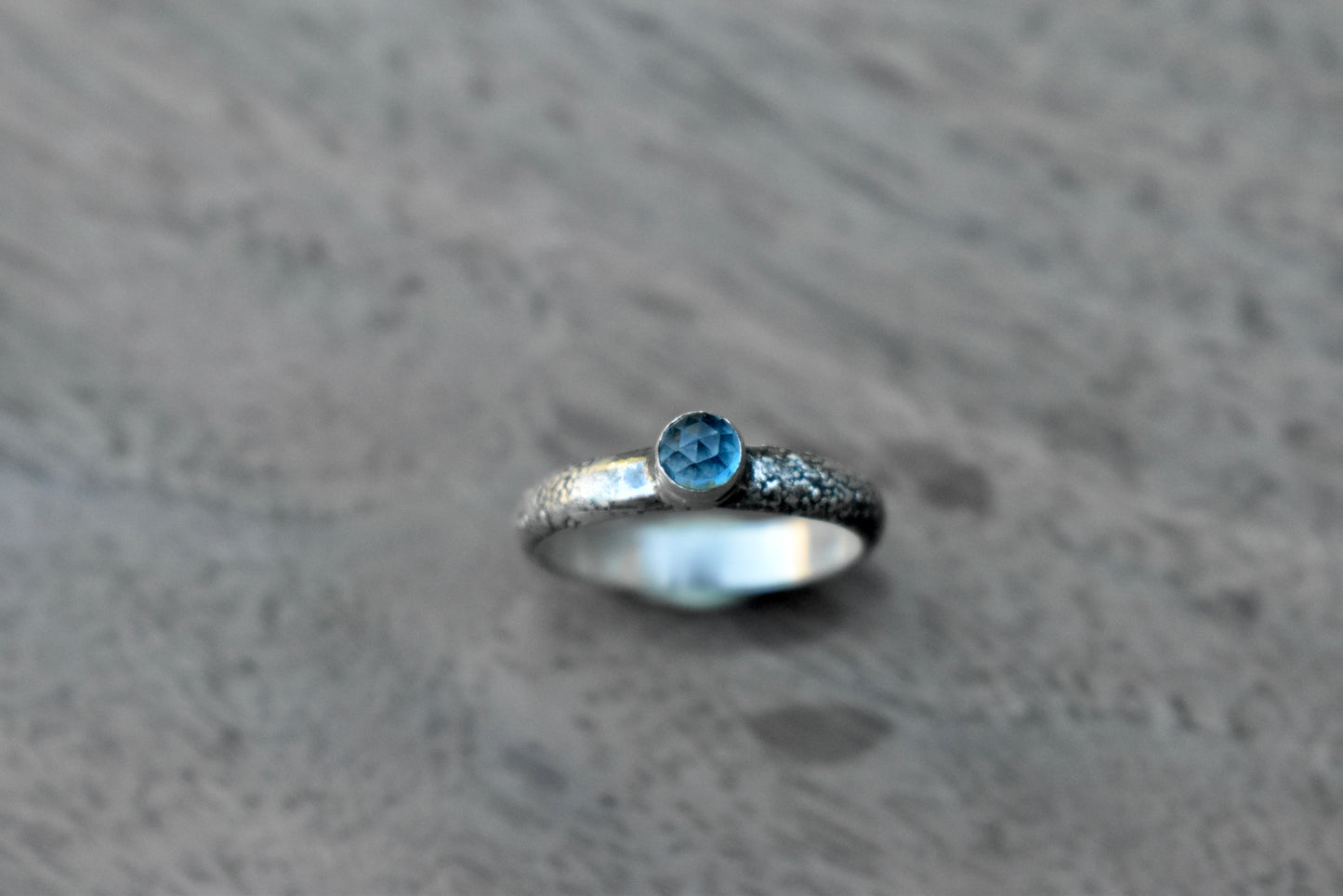 Moss Aquamarine Gemmy Ring Size 6.5