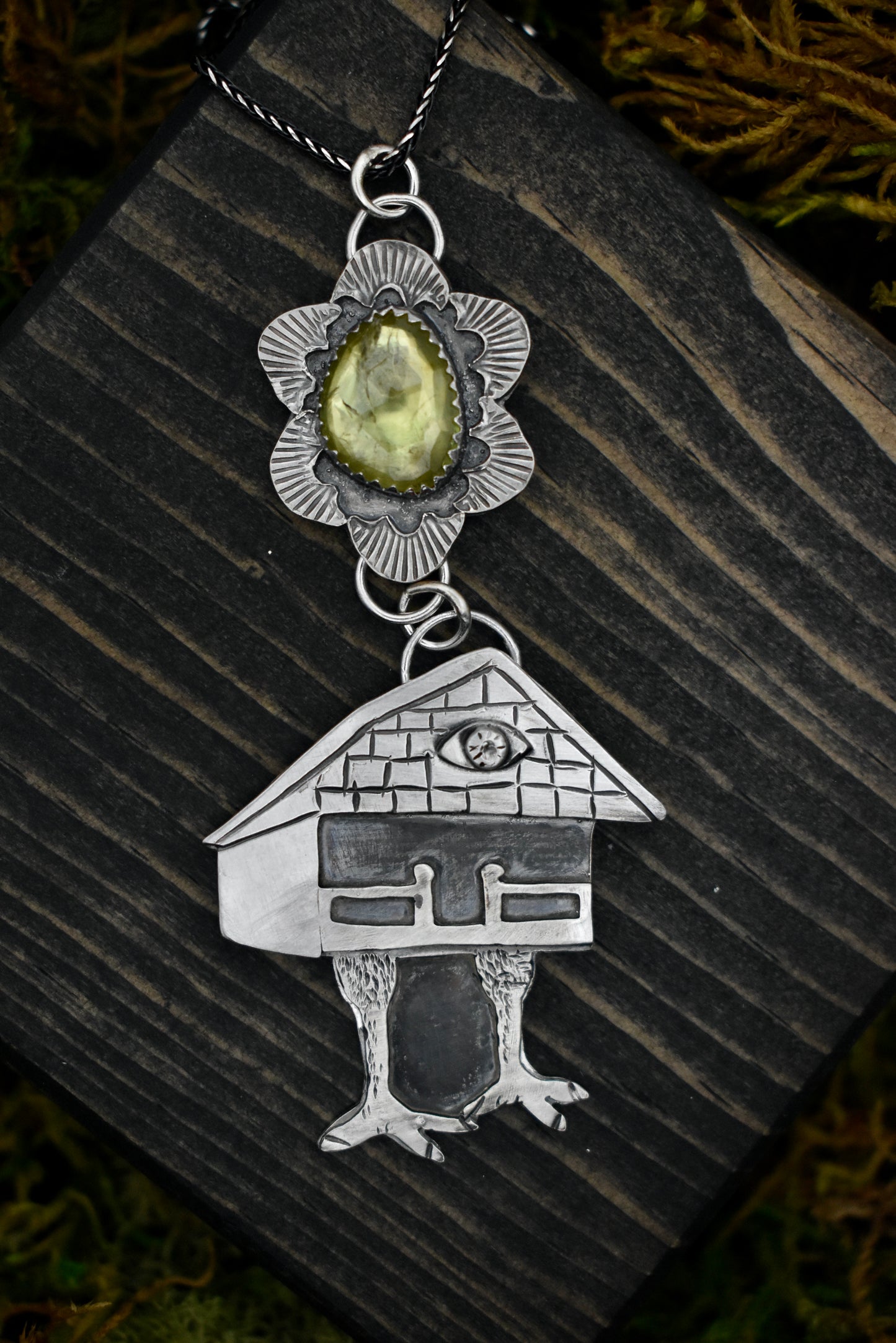 Baba Yaga Pendant with Peridot