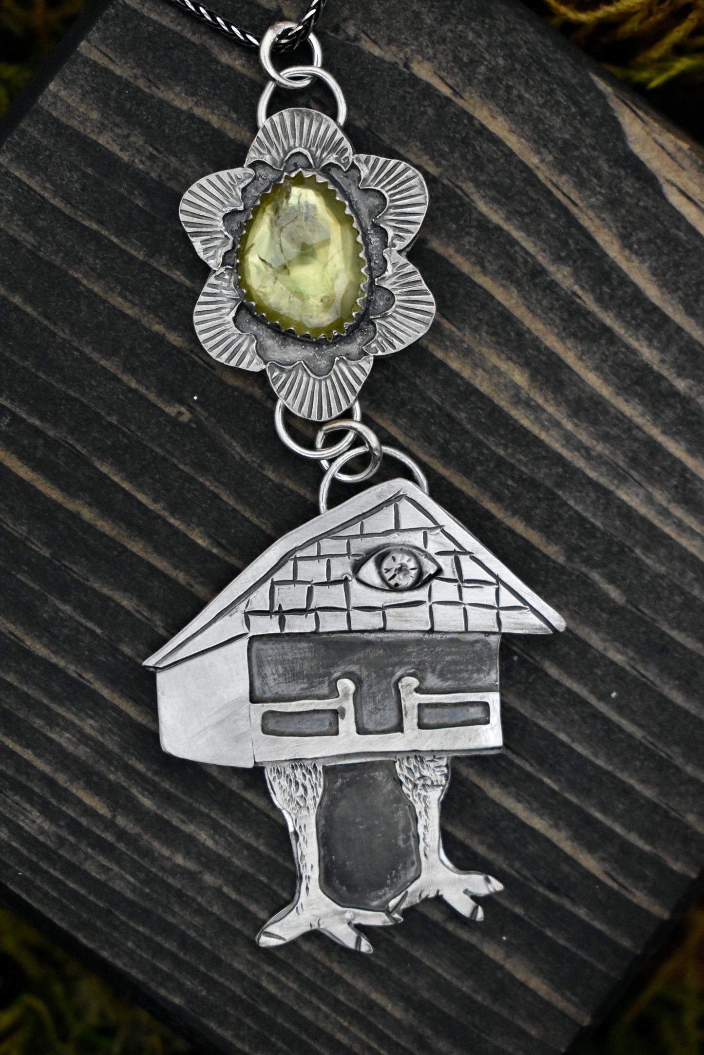 Baba Yaga Pendant with Peridot