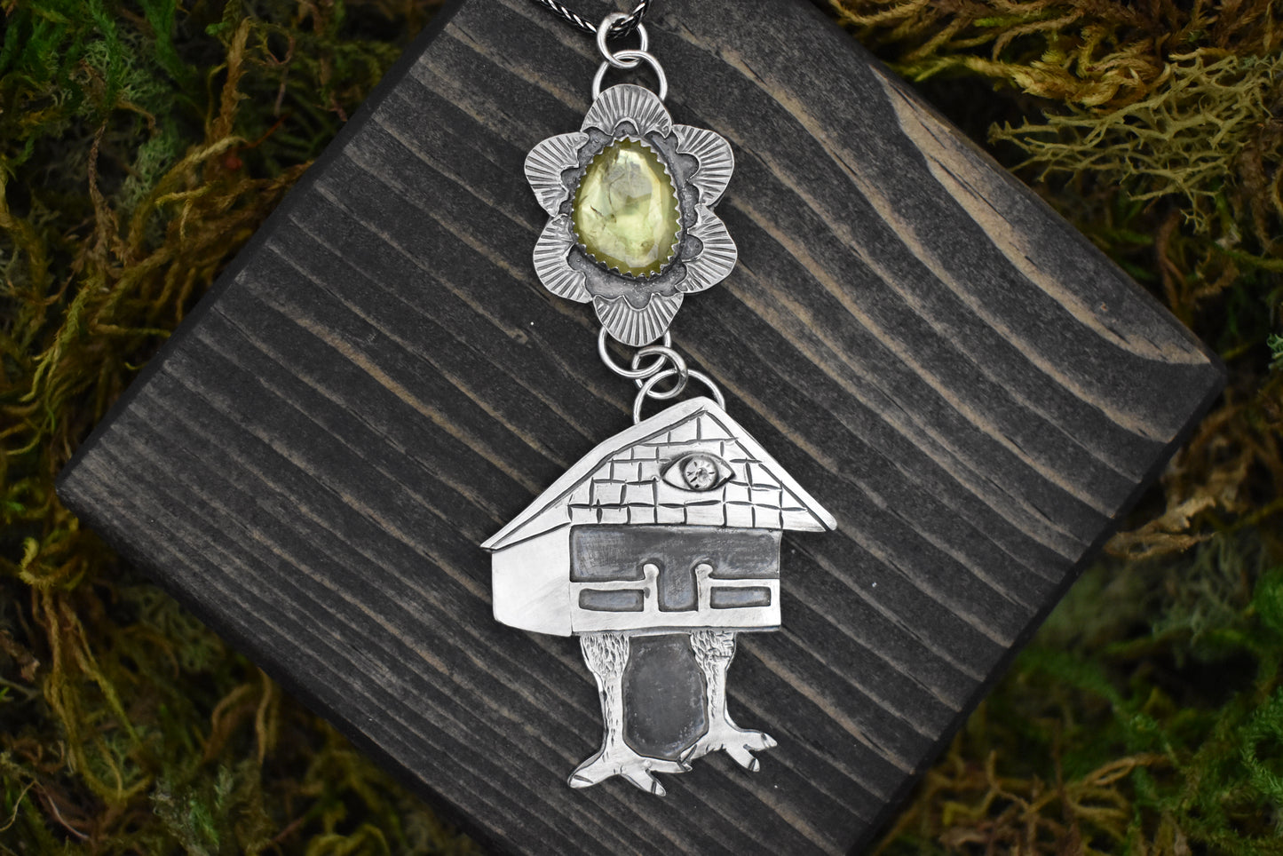 Baba Yaga Pendant with Peridot