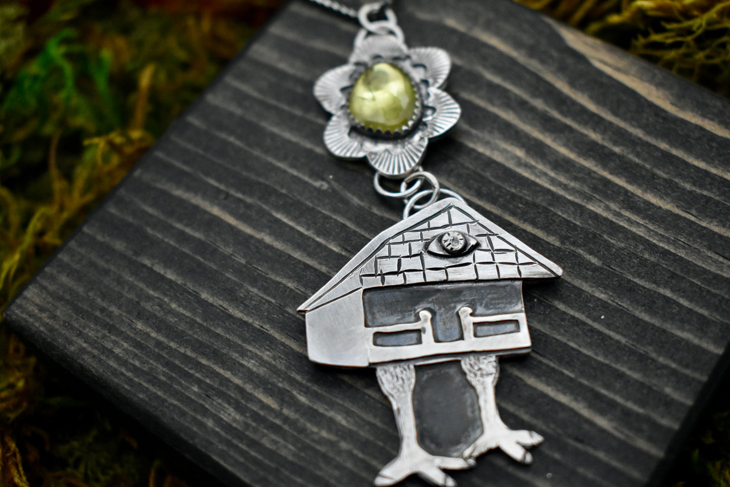 Baba Yaga Pendant with Peridot