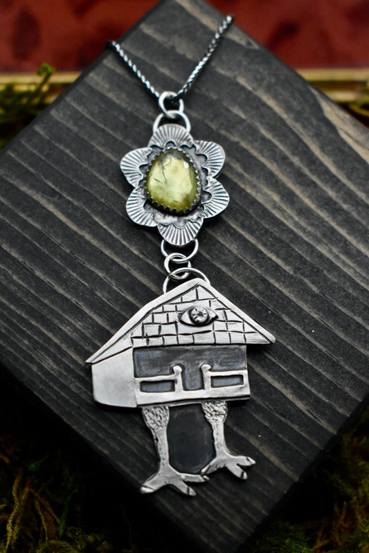 Baba Yaga Pendant with Peridot