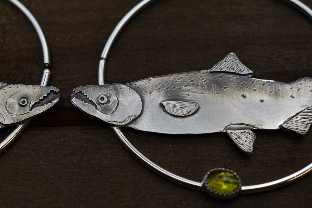 Made to Order: Salmon Ear Weights with Peridot