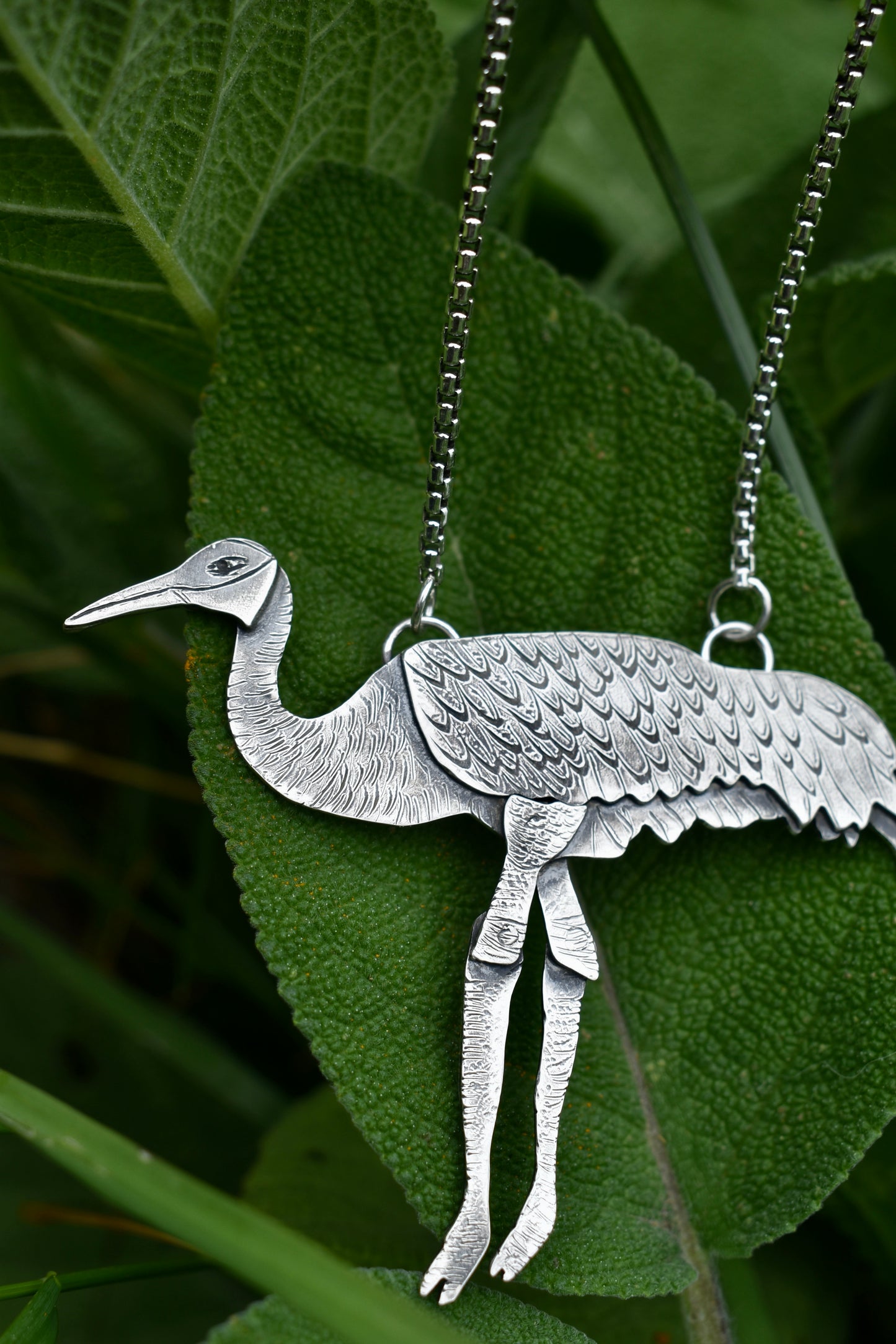 Sandhill Crane Kinetic Pendant