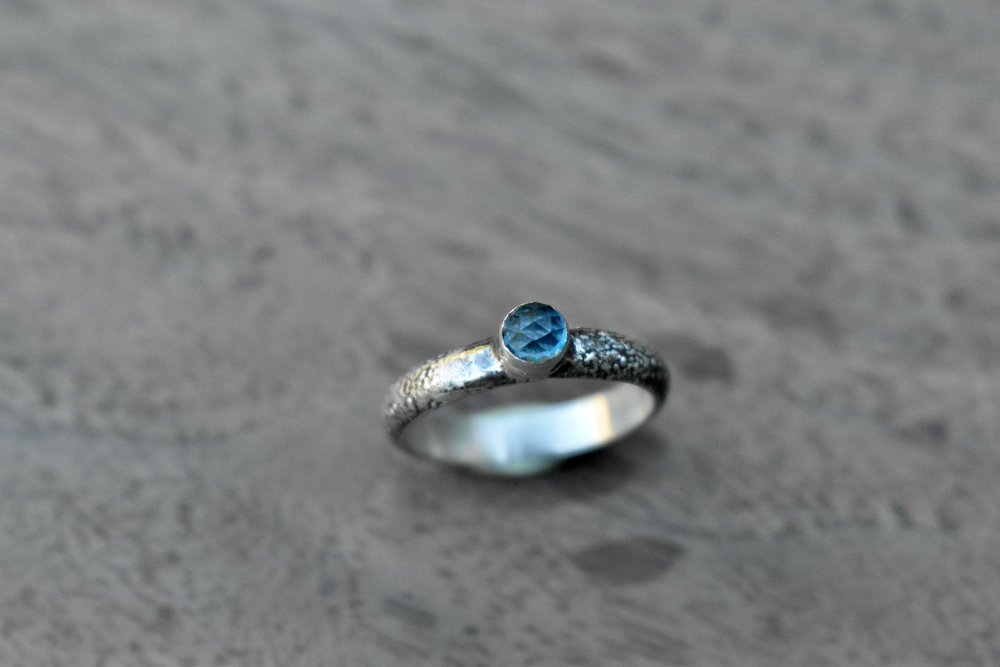 Moss Aquamarine Gemmy Ring Size 6.5