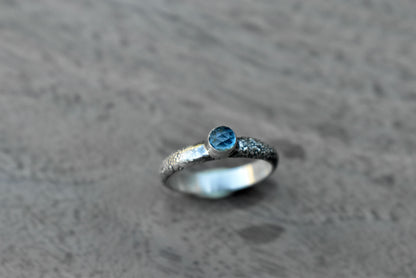 Moss Aquamarine Gemmy Ring Size 6.5