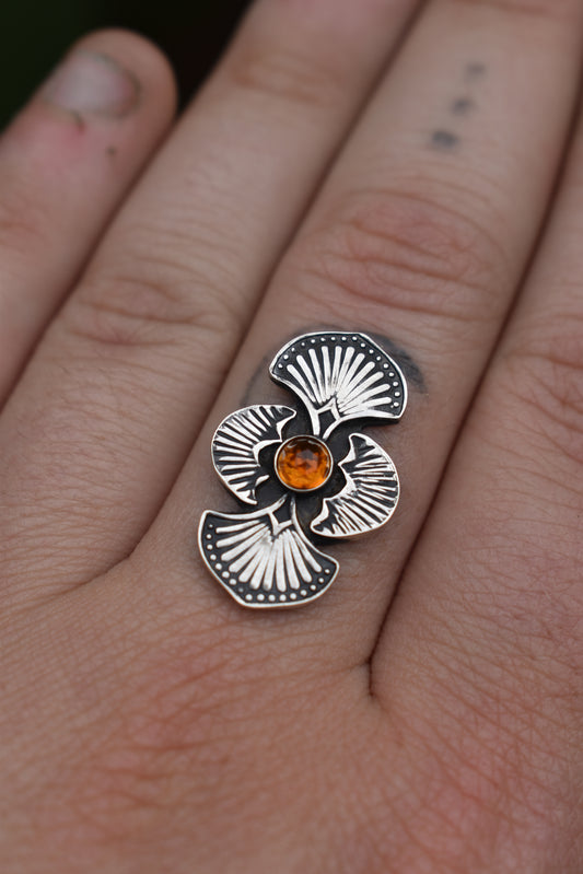 Citrine Gemmy Bloom Ring Finished in Your Size