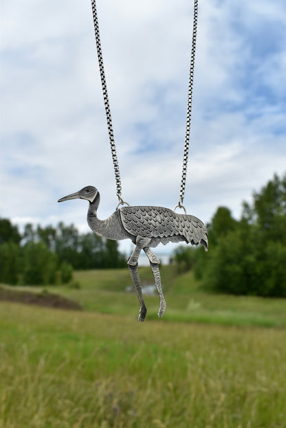 Sandhill Crane Kinetic Pendant