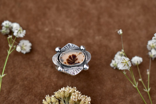 Dendritic Agate Ring Size 5.5