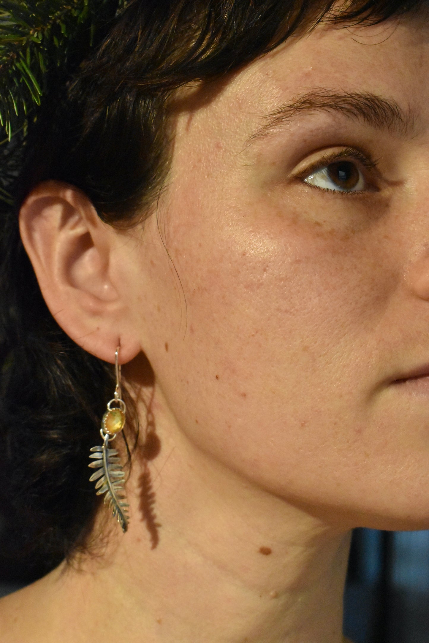 Citrine Fern Earrings