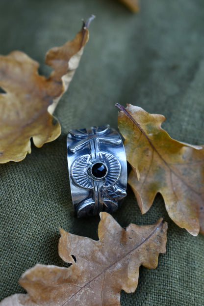 Adjustable Sword Saddle Ring Size 10