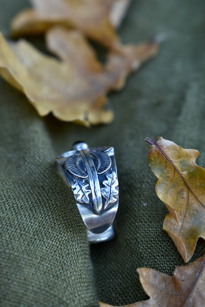 Adjustable Sword Saddle Ring Size 10