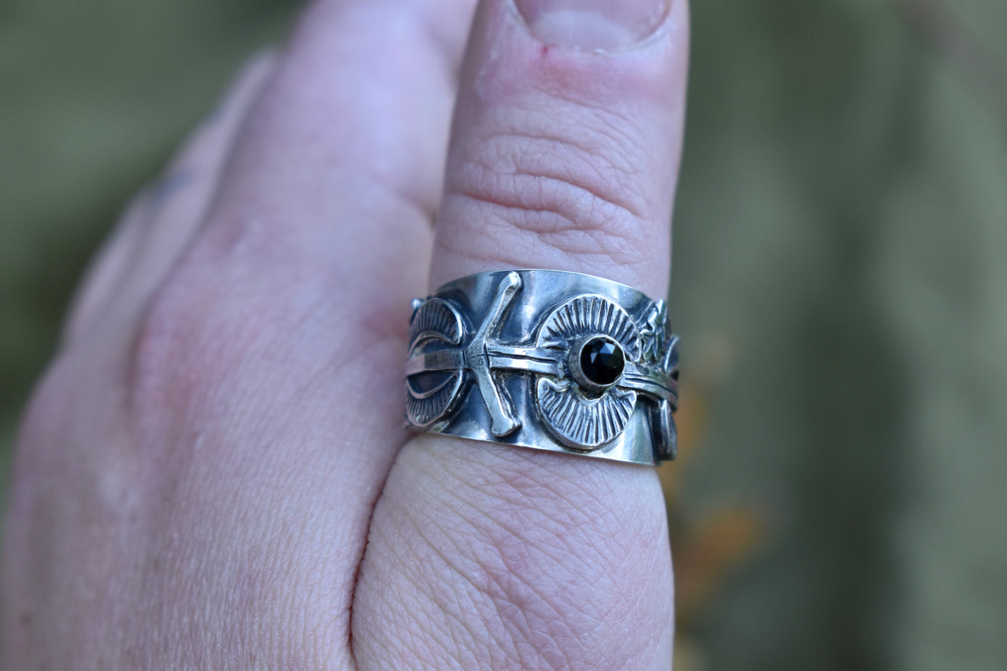 Adjustable Sword Saddle Ring Size 10