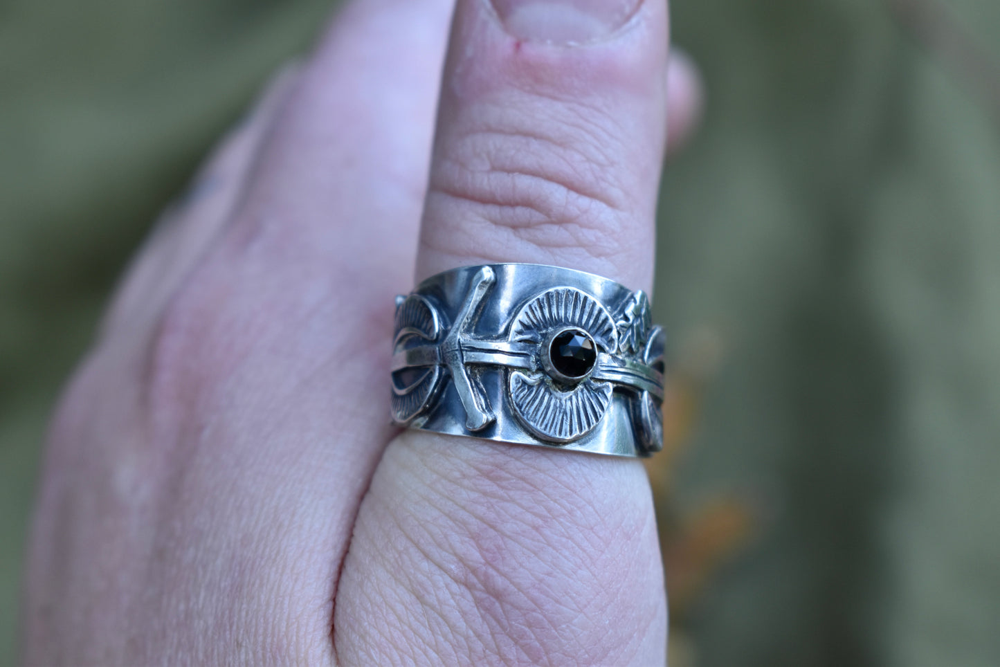 Adjustable Sword Saddle Ring Size 10